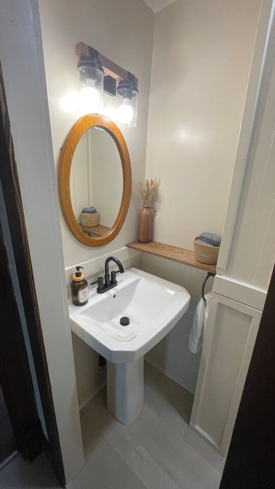 Hallway half bathroom