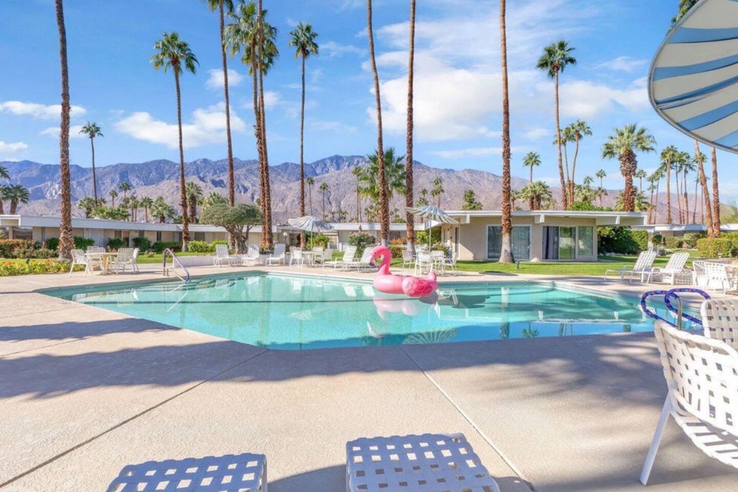 2BR/2BA Mid-Century Condo – Workspace + Pool/Spa