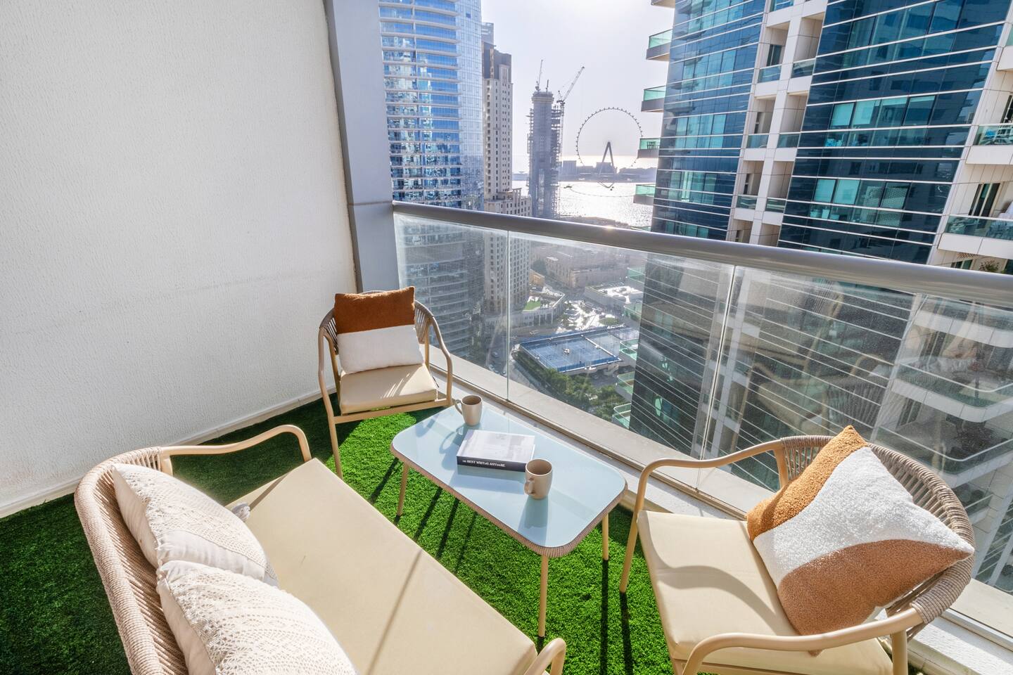 Marina 2BR | Palm Sea & Ain Dubai Views | Near JBR