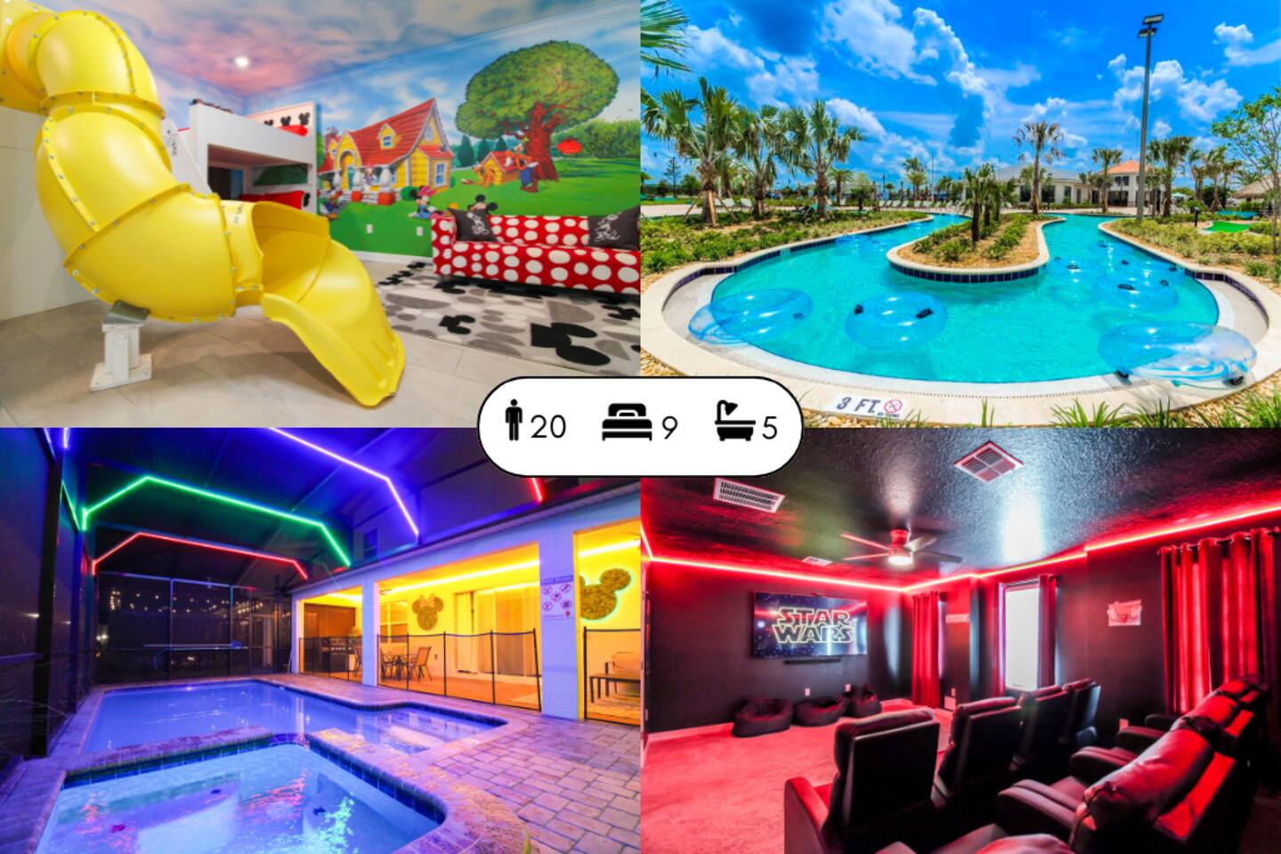 No Airbnb Fees! Pool/Spa /Game Room/ Cinema 227861