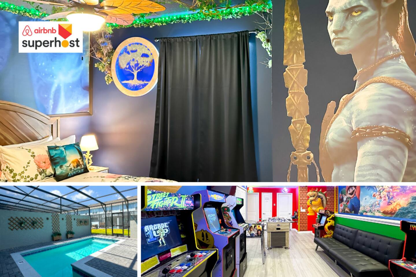 Amazing Themed Home Pvt Pool and Game Room 243301W