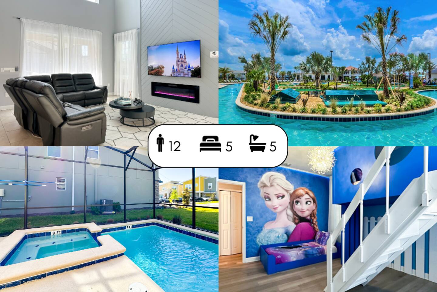 Amazing Thematic Home Pvt Pool/Spa/GameRoom 244301