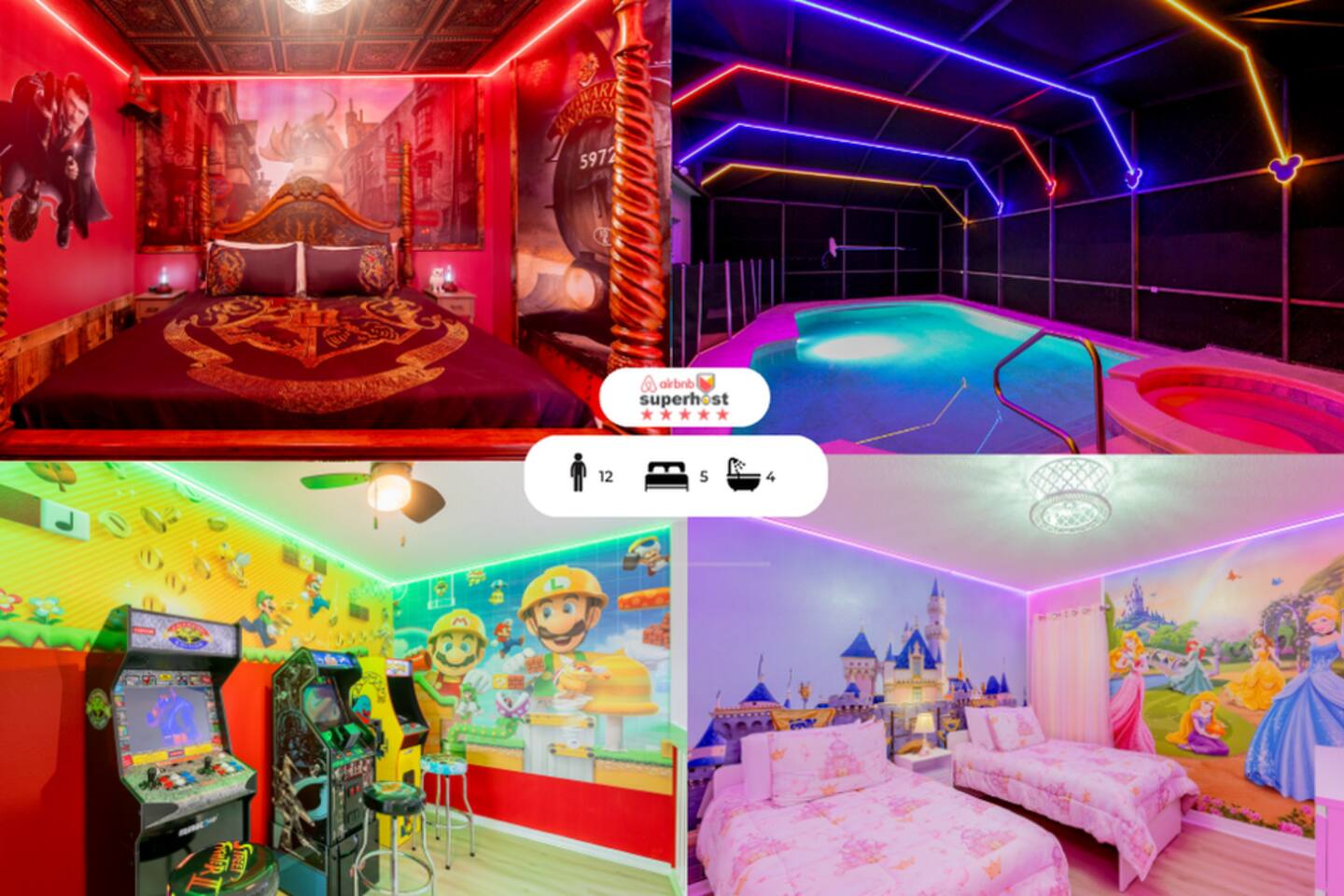 Thematic house w/ Game Room/PVT Pool and SPA 23021