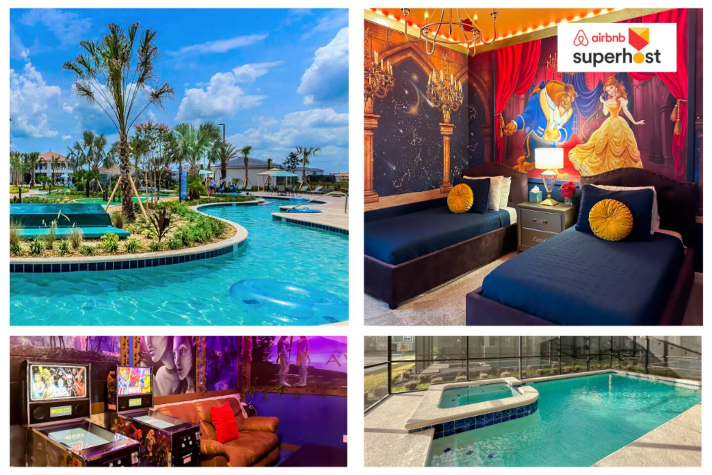 No Airbnb fee! Home Pvt Pool/SPA/Game Room 243541!
