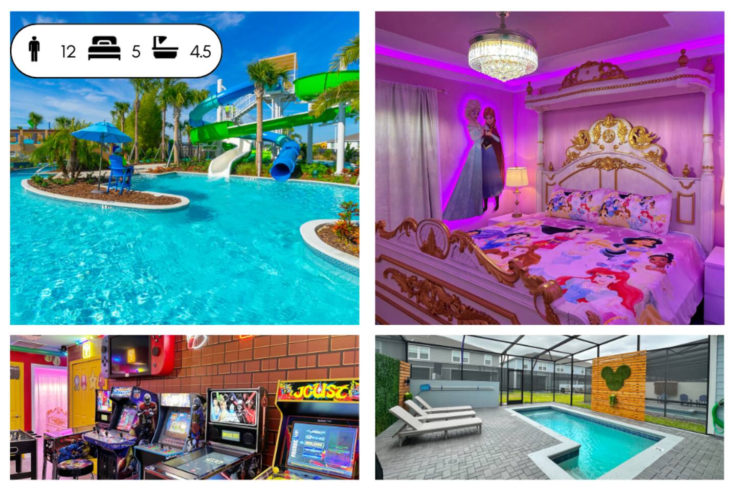 No Airbnb Fees! Themed /Pvt Pool/Game Room. 238901