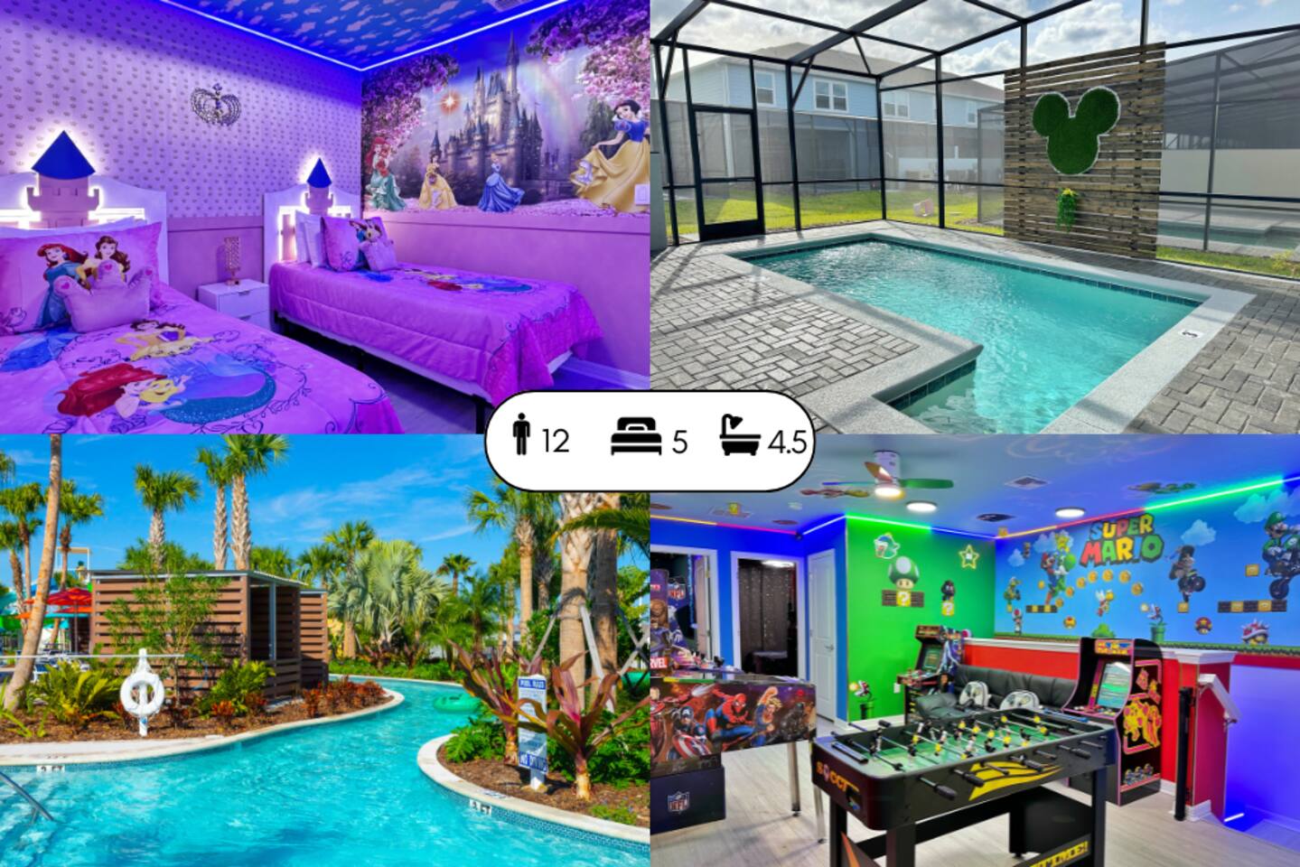 Pretty Themed house private Pool & GameRoom 240501