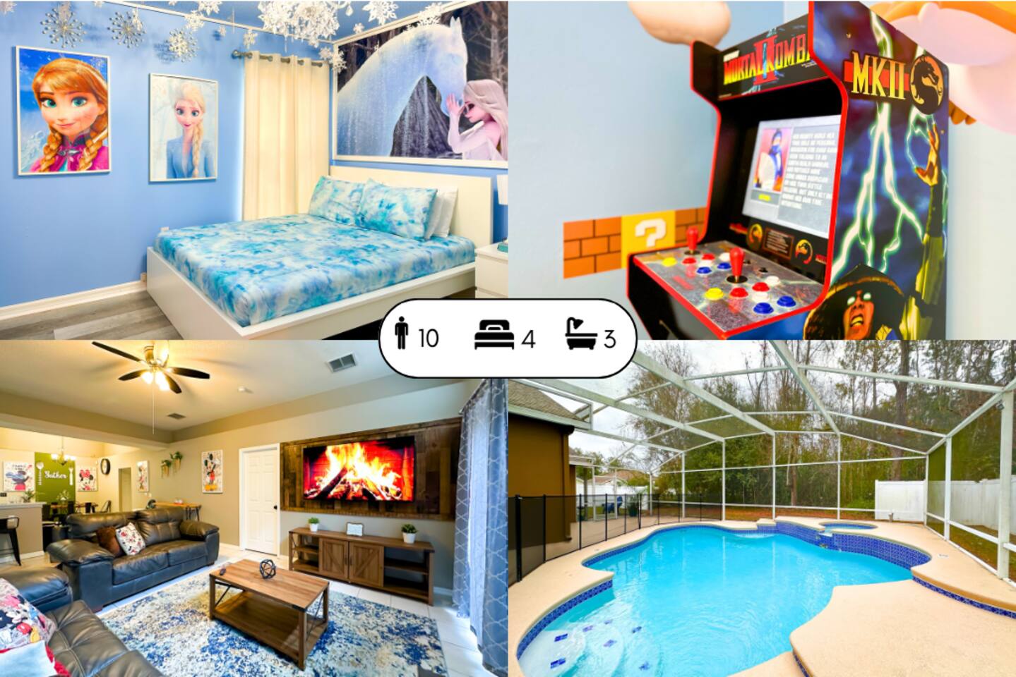 Amazing Thematic Home w/Pool/SPA/ Game Room 214261
