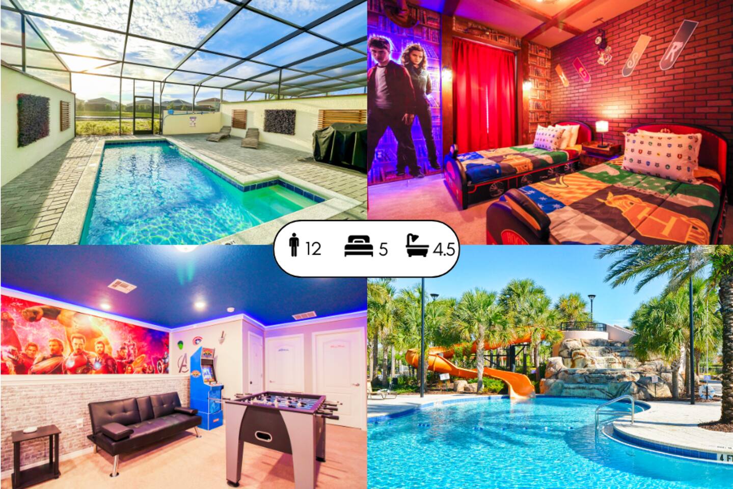 Iconic Themed Home with Pvt Pool & Gameroom 276261