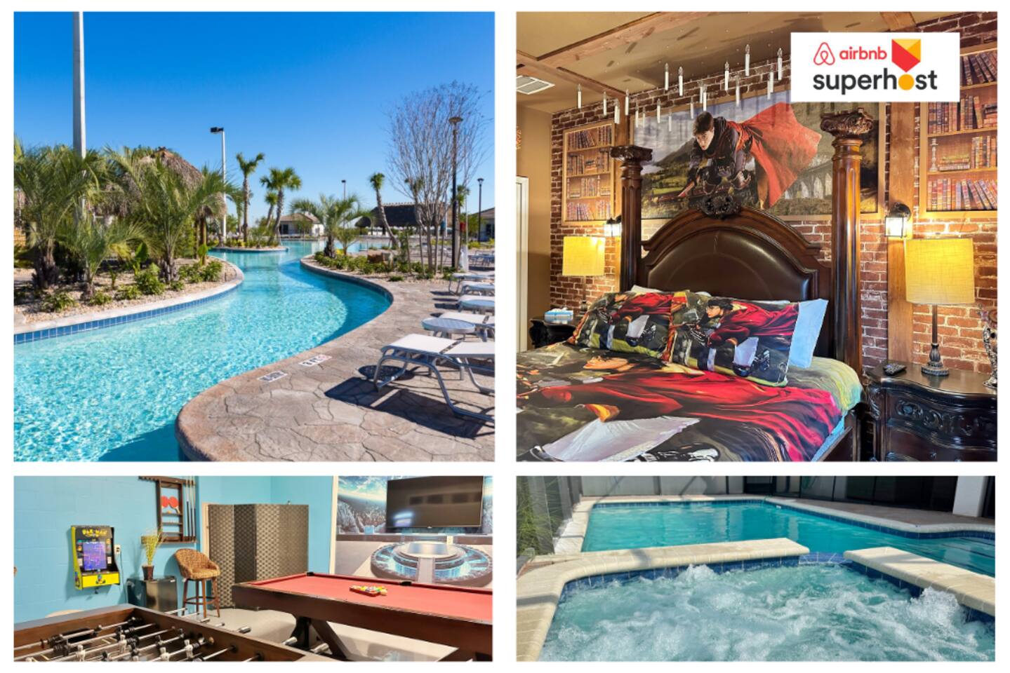 Themed Home Pvt Pool & Spa/Game Room/Resort 213101