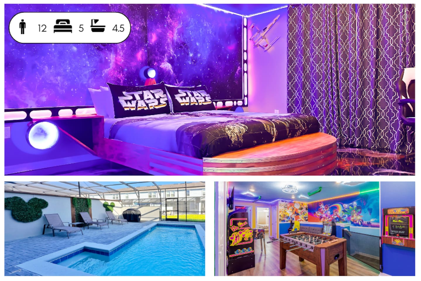 Thematic Pvt Pool and Game Room Near Disney 243261
