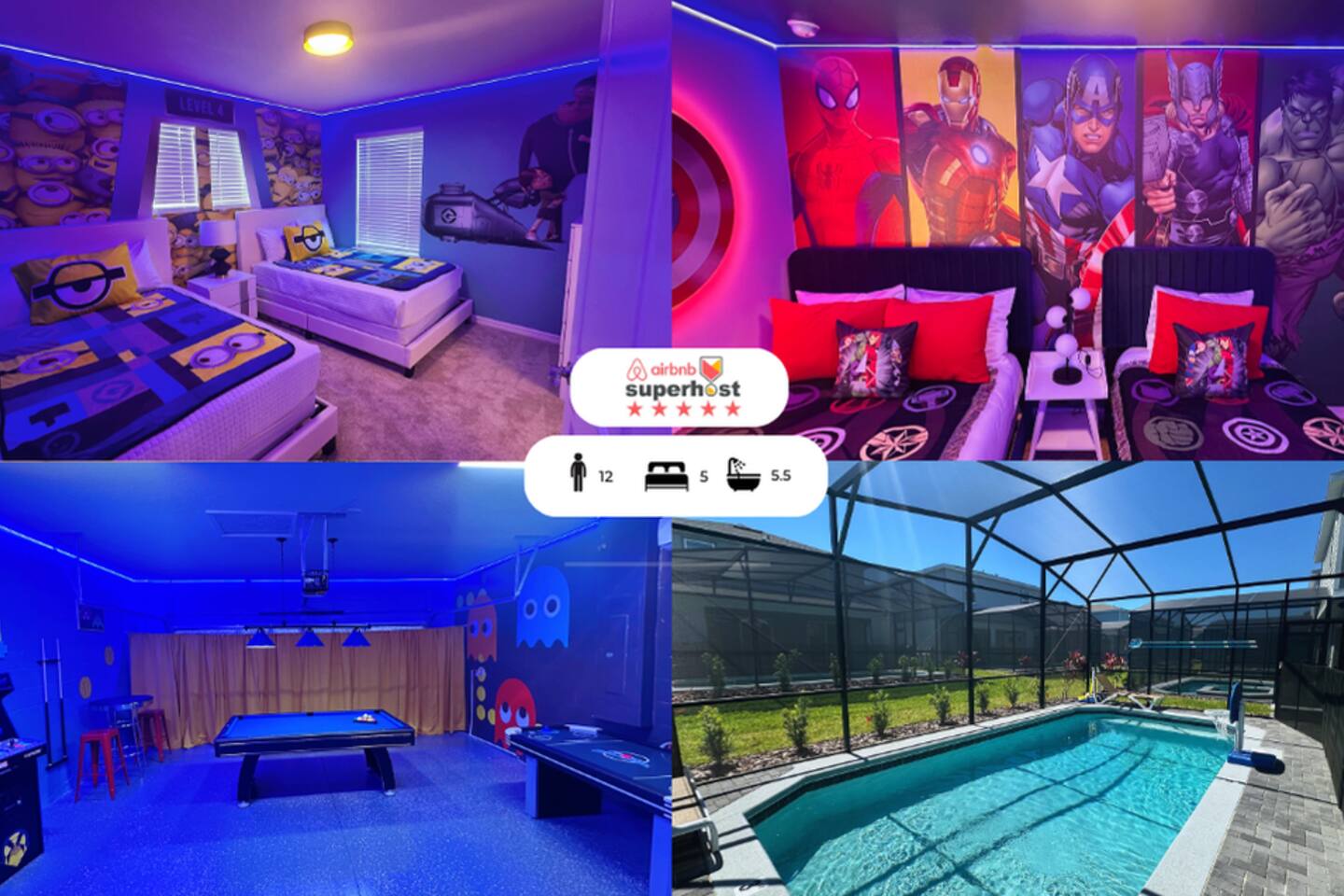 Modern House w/ Game Room - Grill & Pool 2159991