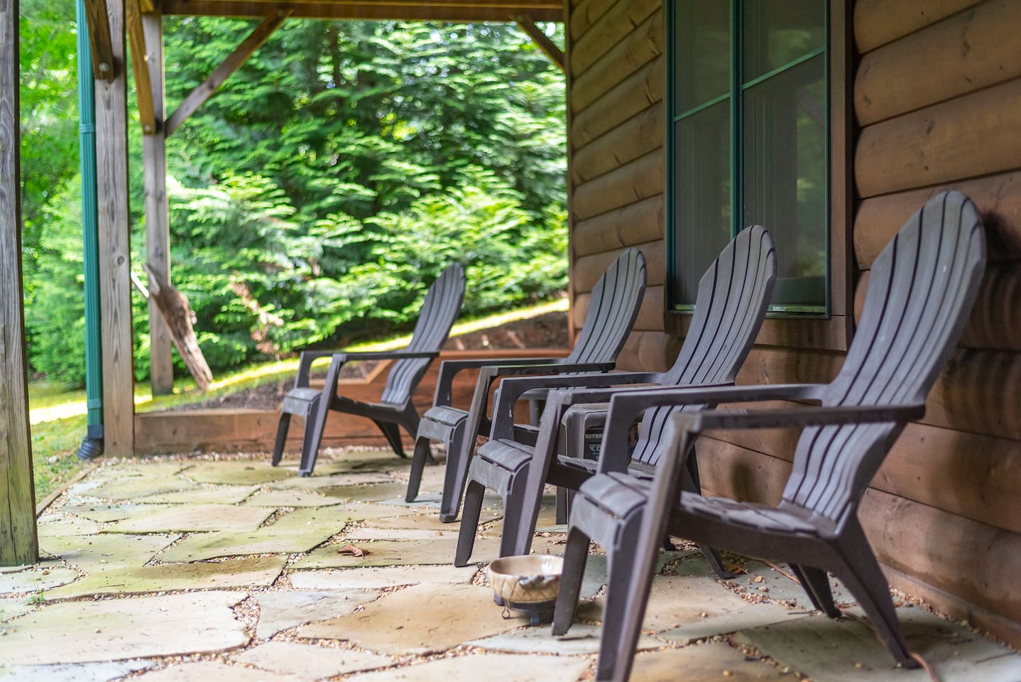Patio outside of bottom floor.