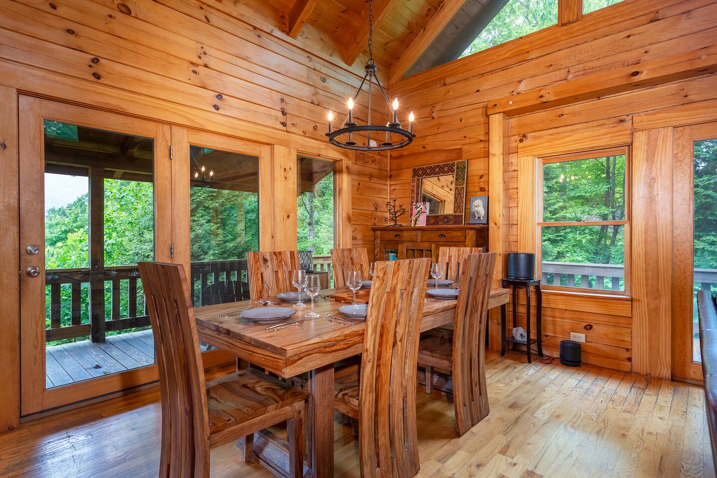 Beautiful dining set makes meals even more special.