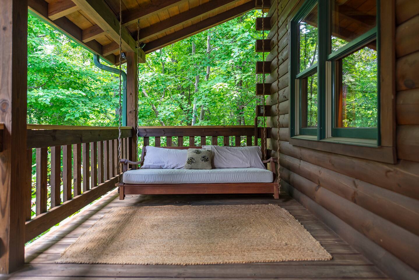 This swinging porch bed is made for napping. Let the sound of chirping birds lull you to sleep.