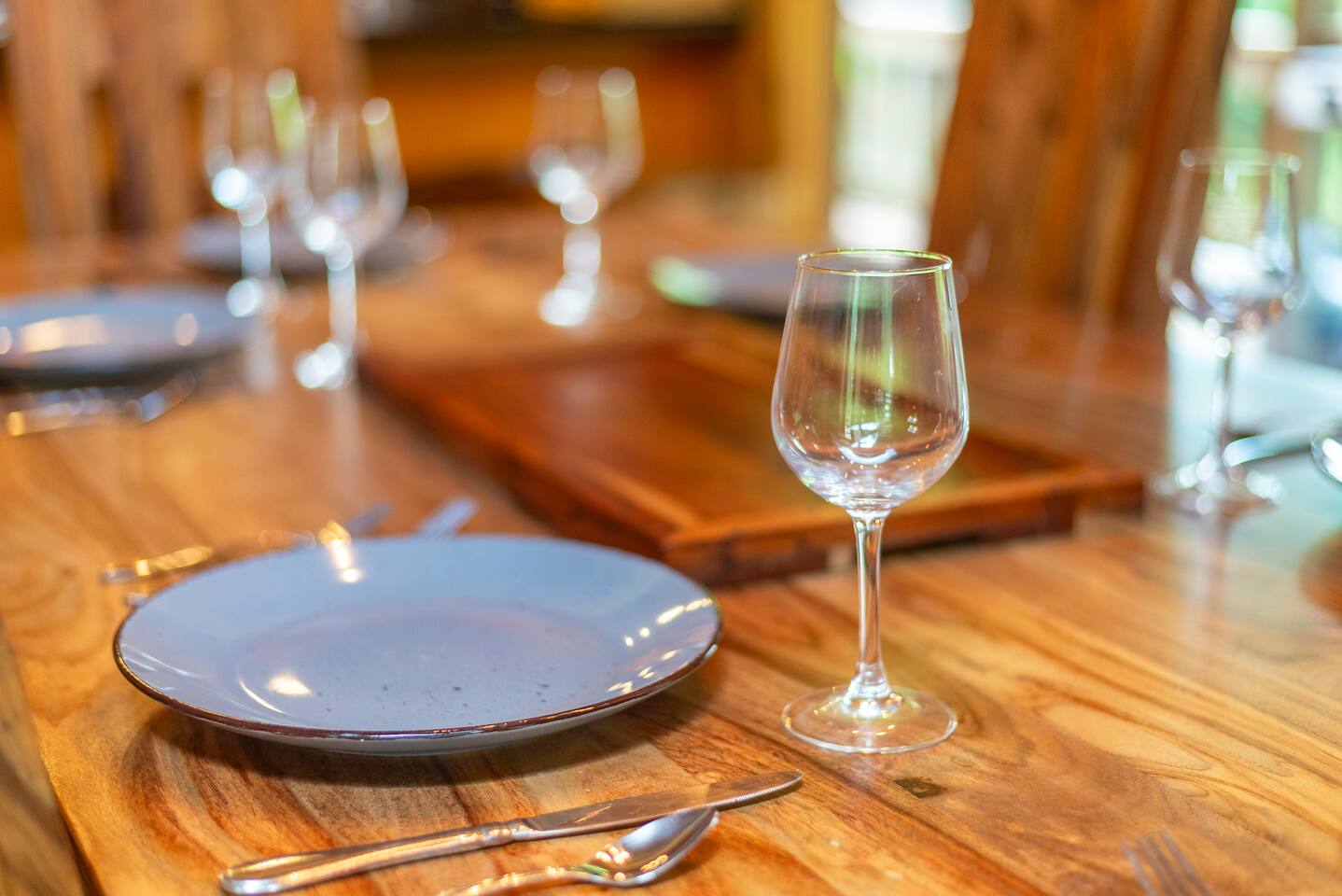 You will never run out of wine glasses in this cabin!