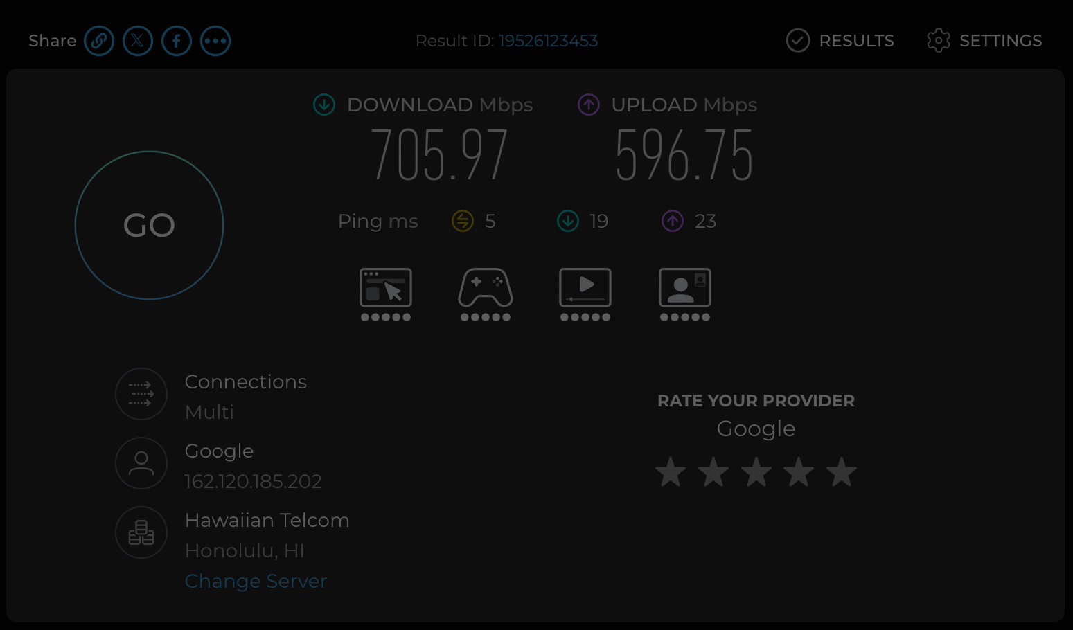 Blazing-fast Wi-Fi: 706 Mbps down, 597 Mbps up for work and streaming
