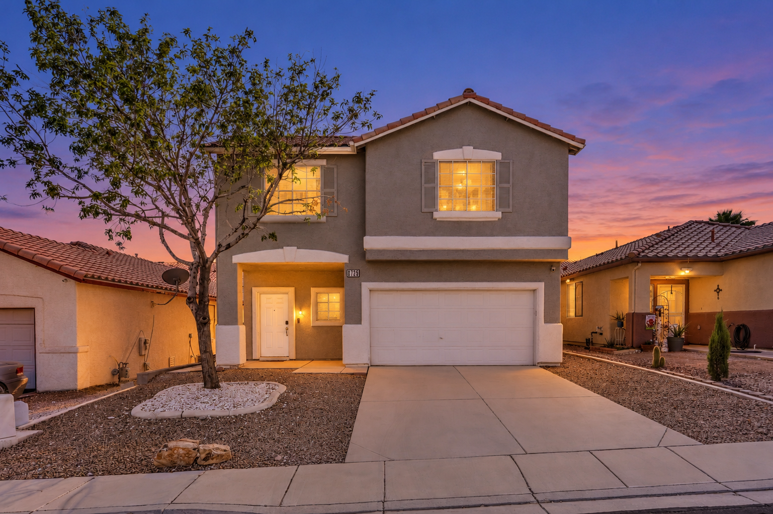 Welcoming two-story home with sunset views and great curb appeal