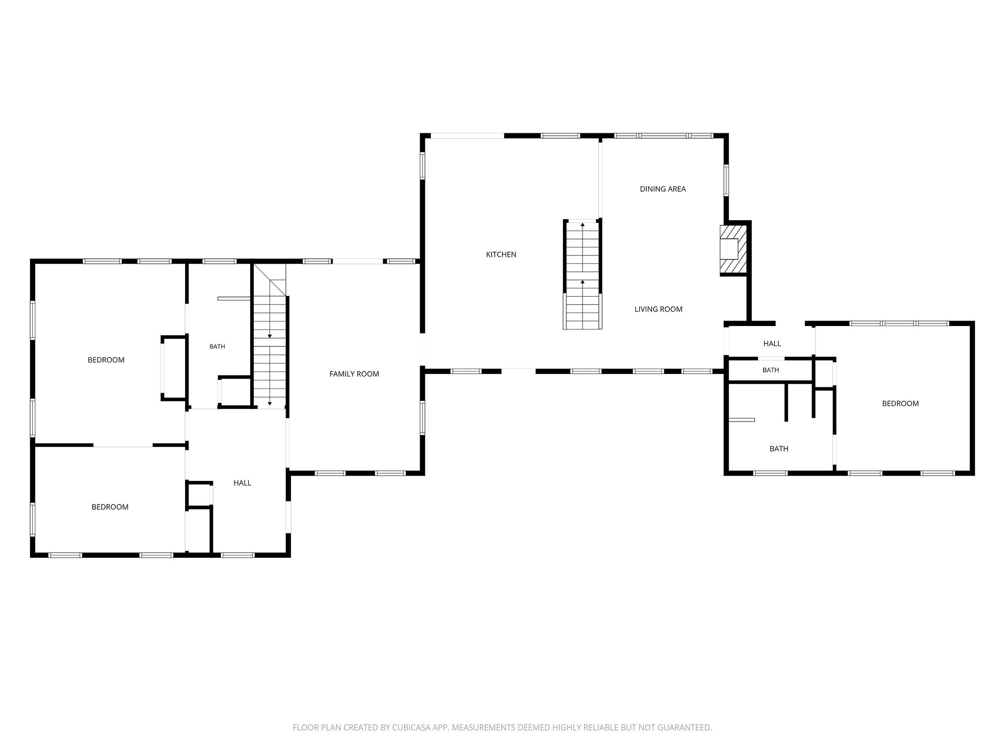 Spacious floor plan with multiple bedrooms and open living areas
