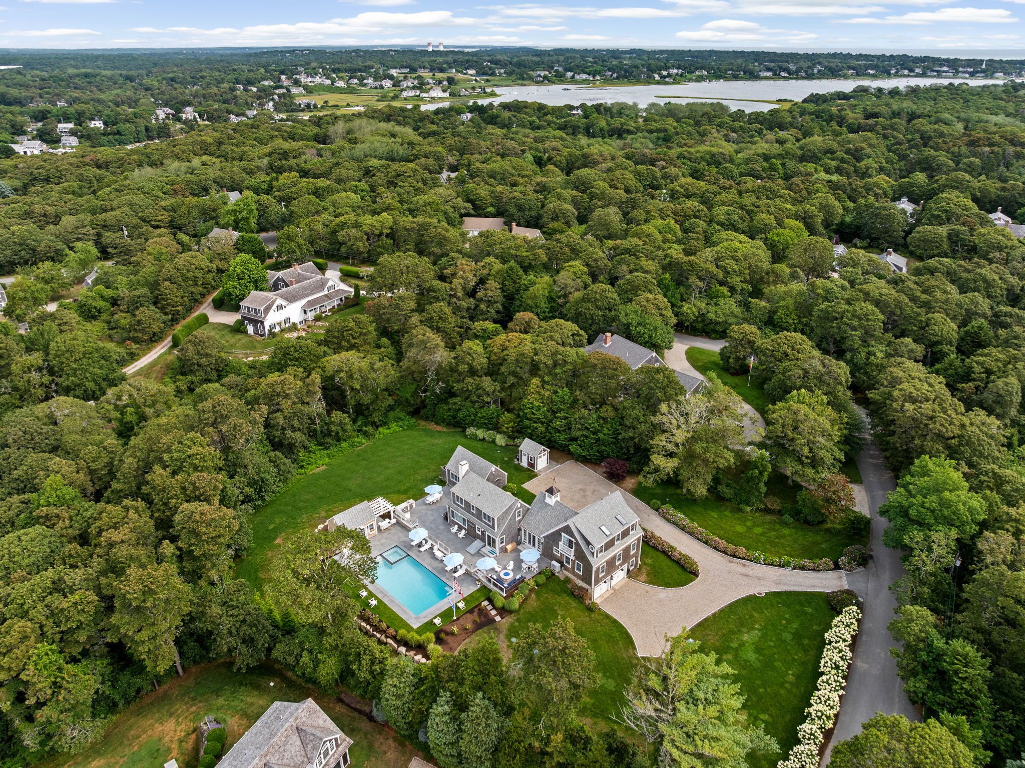 Quiet Chatham setting with privacy and outdoor space.