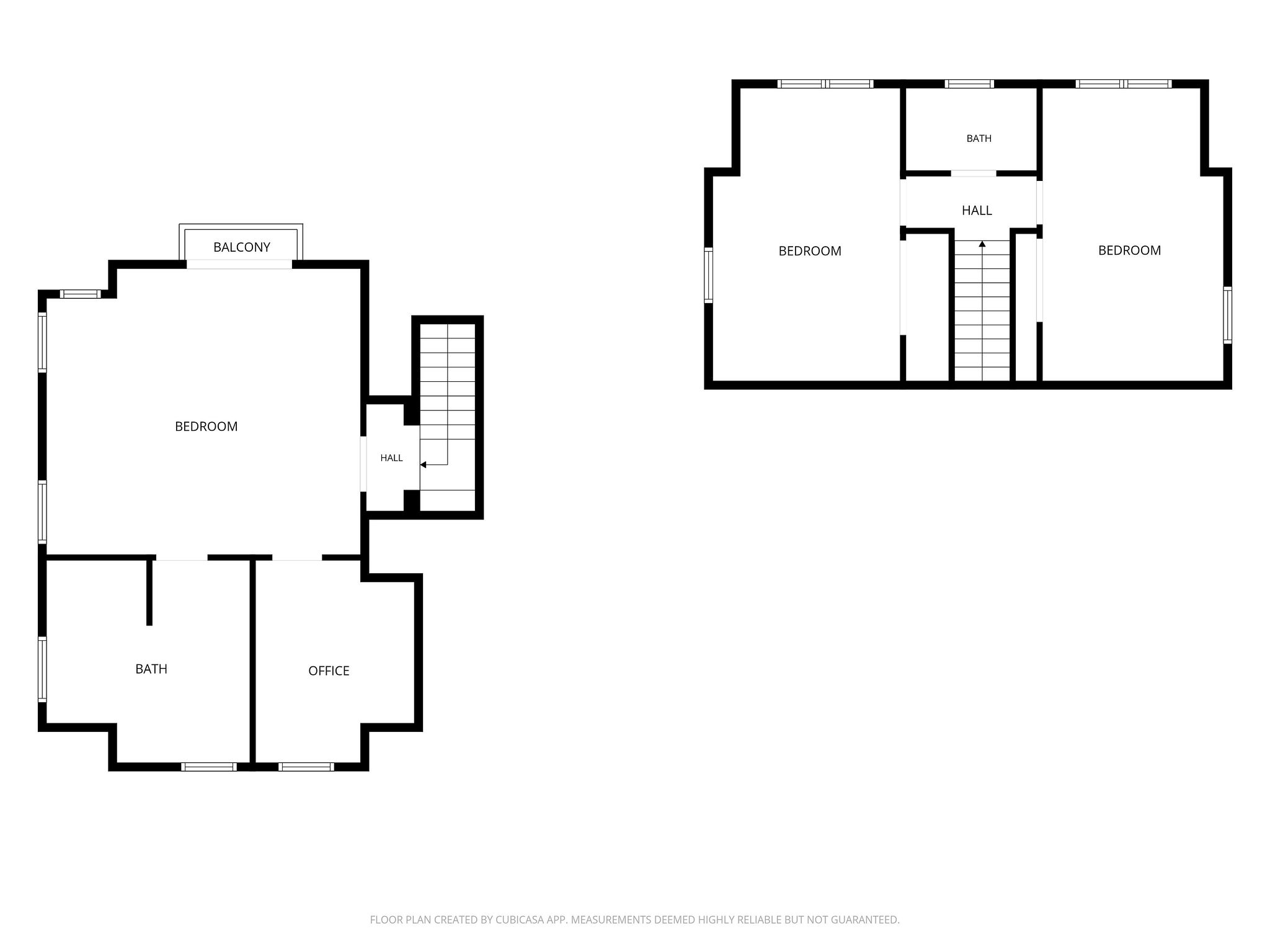Spacious 3-bedroom layout with office, balcony, and 2 full baths