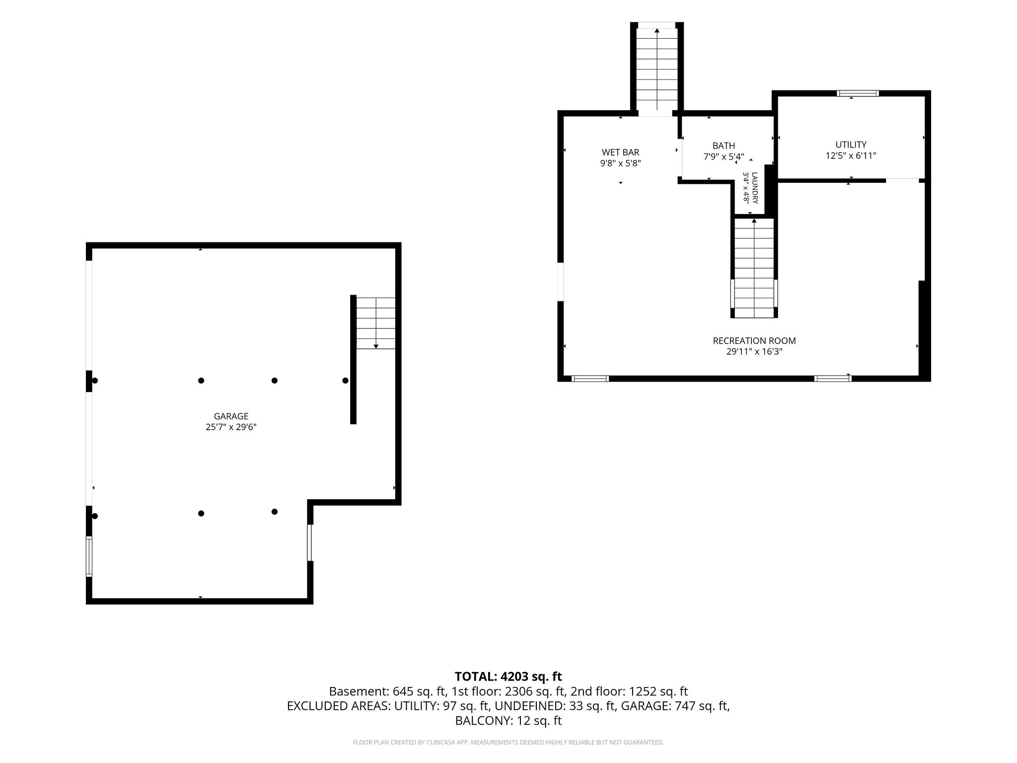 Spacious lower level with rec room, wet bar, bath & large garage