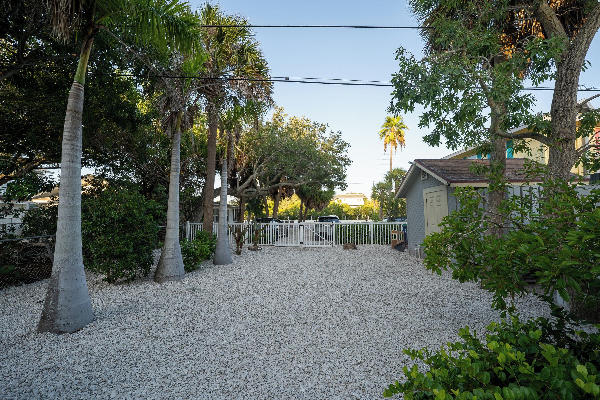 Entrance gate from parking lot