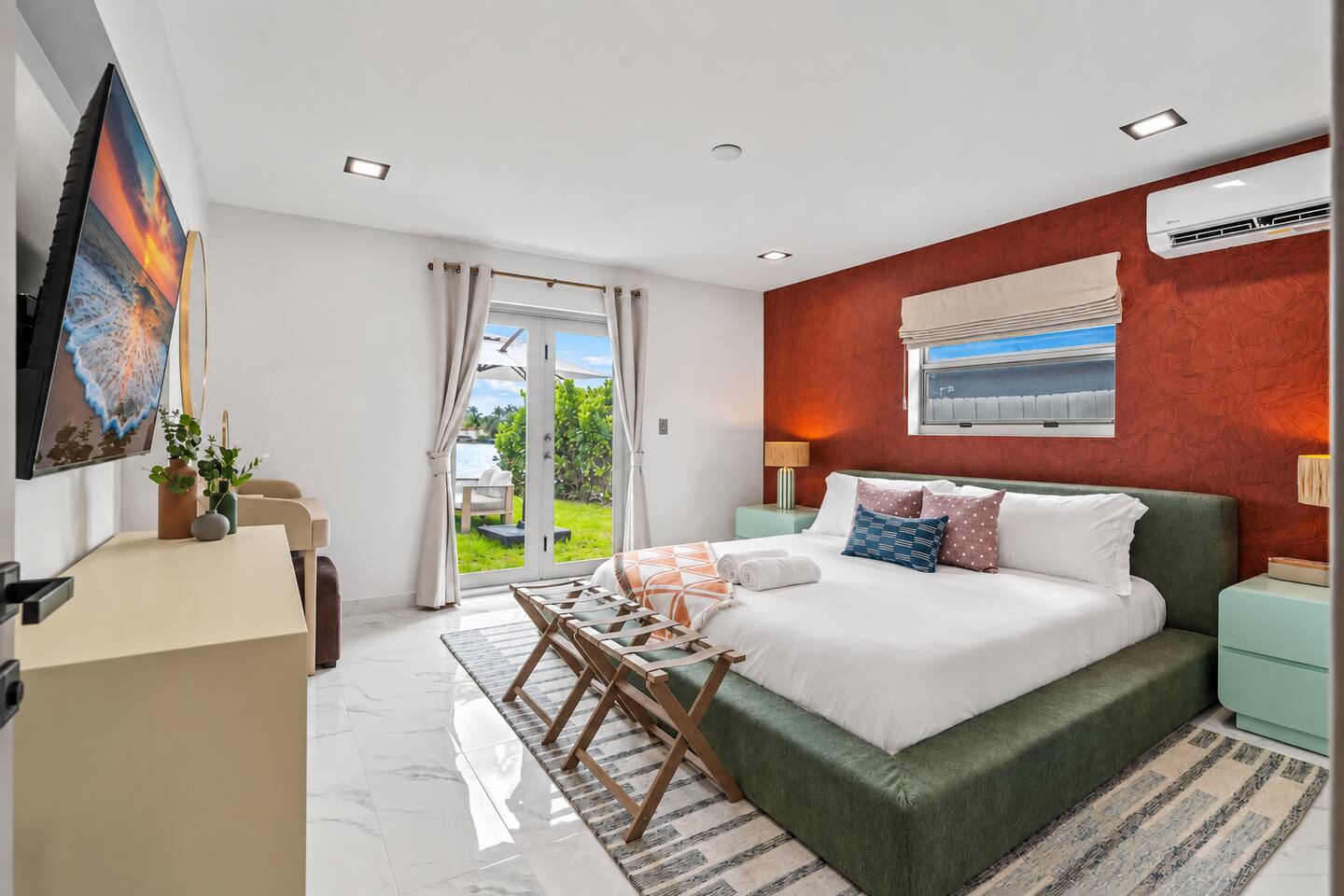 With a spacious king-size bed and a comfortable setting, Bedroom 1 provides a relaxing space to slow down and enjoy a good night’s sleep.