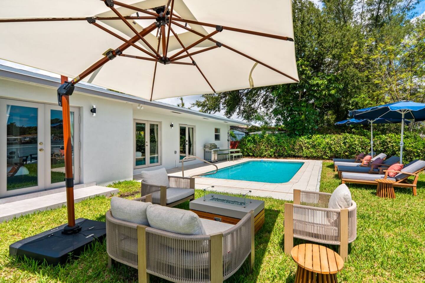 Enjoy a refreshing swim or unwind poolside while taking in the beautiful Florida surroundings. A great spot to relax after a day at the beach.