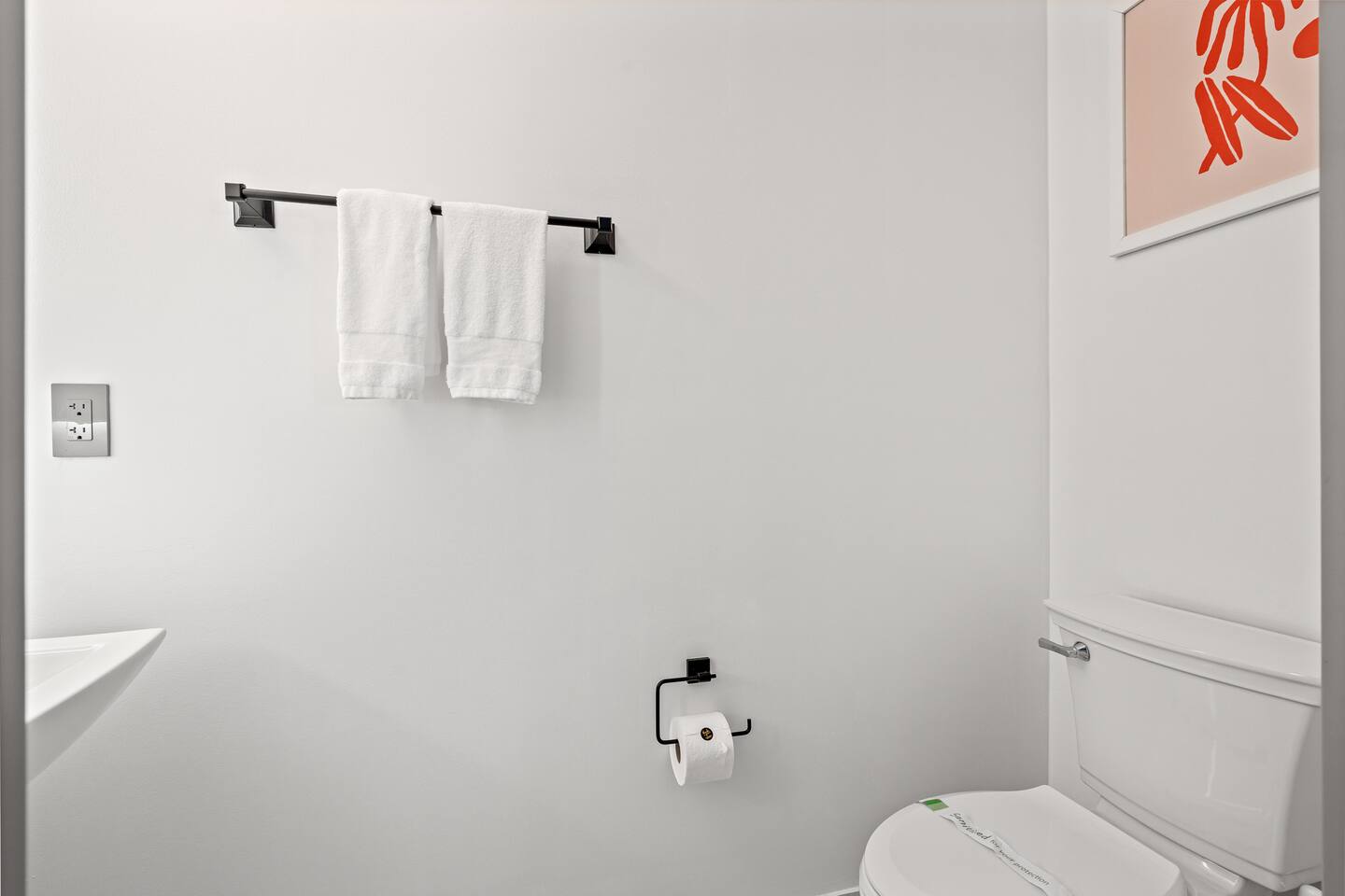 perfect for guests and easy access half bathroom