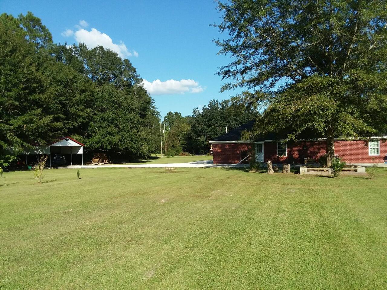 Back yard and Car Port