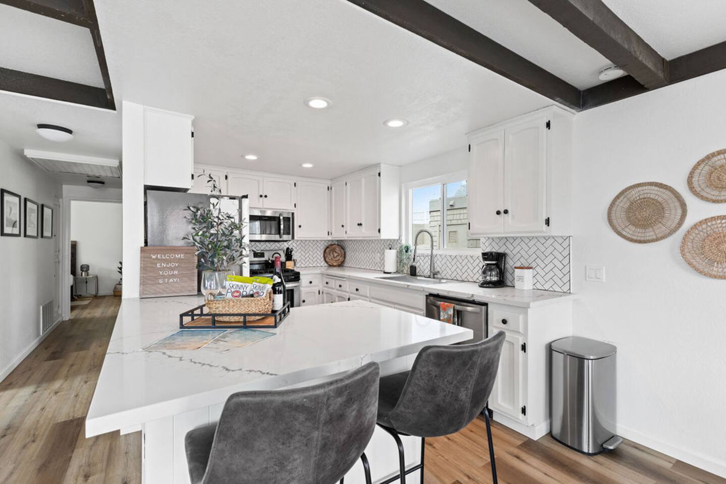 Beautiful updated kitchen and breakfast bar