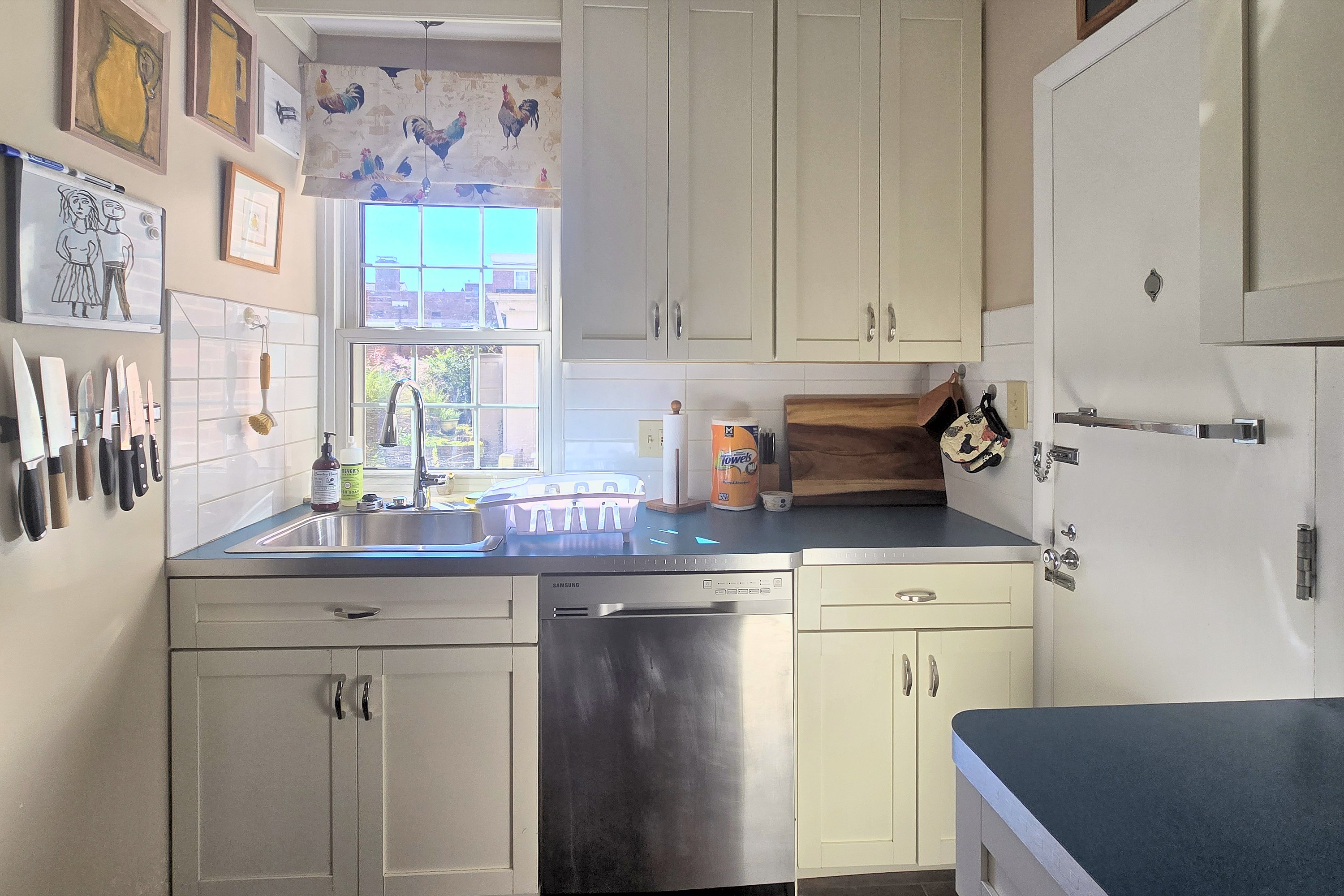 Bright, charming kitchen with natural light and stylish farmhouse touches