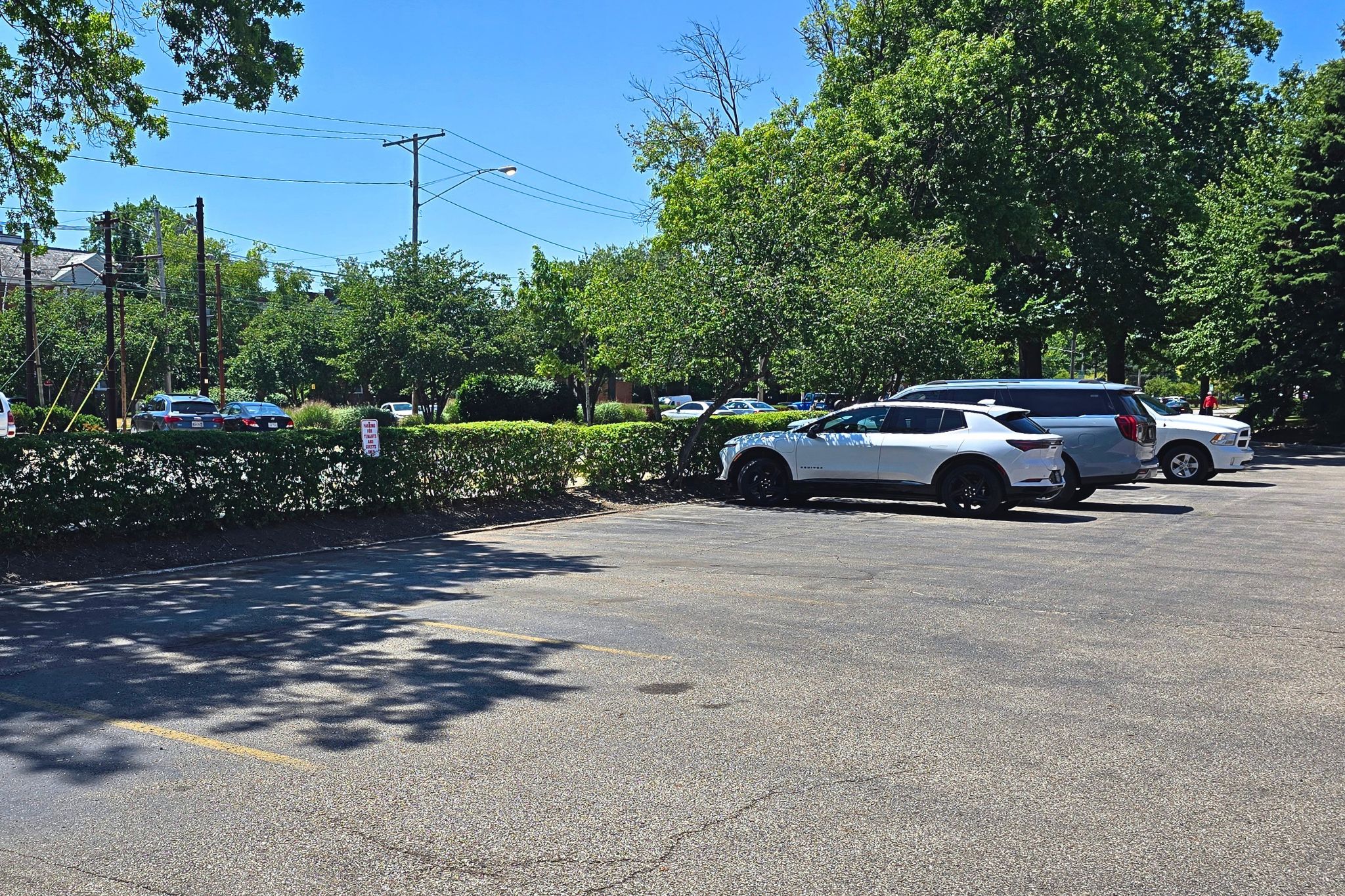 Spacious on-site parking with leafy surroundings and easy access