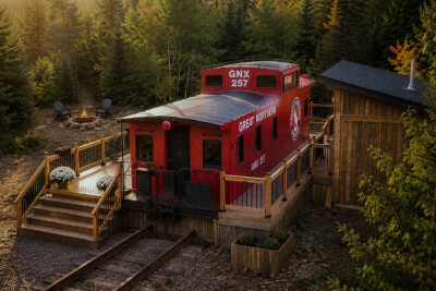 Caboose rental in Grand Marais