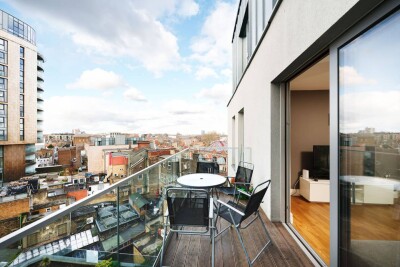 Private balcony with views over East London