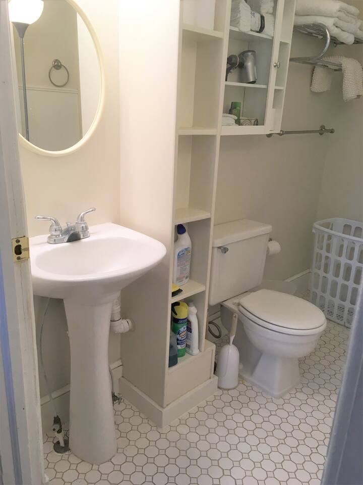 And a newer modern indoor bathroom (they  didn't have those in the old days)