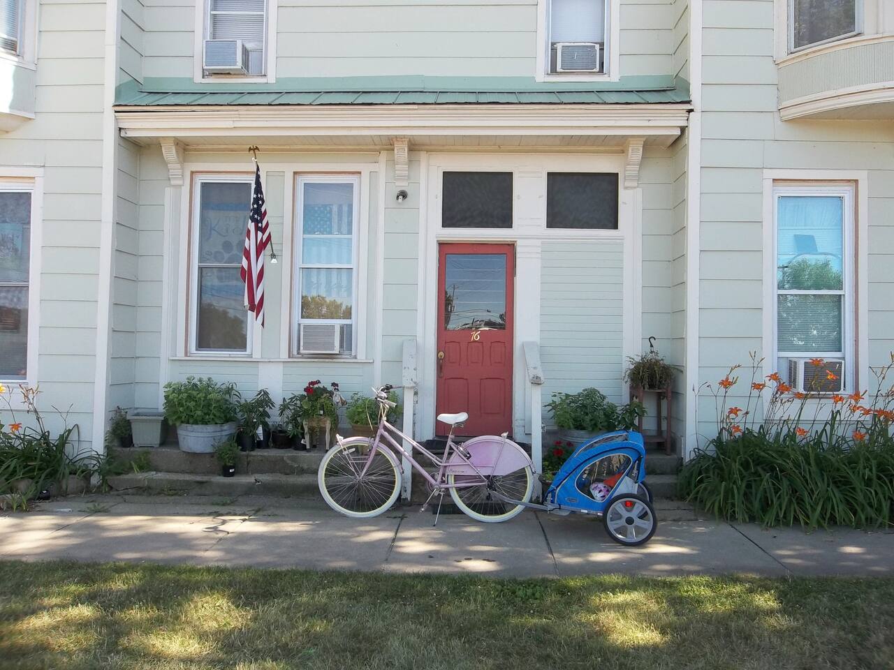 This is the Heart of Hillsdale from the front. Your cozy, comfy apartment is nestled in the back of the building on the top floor.