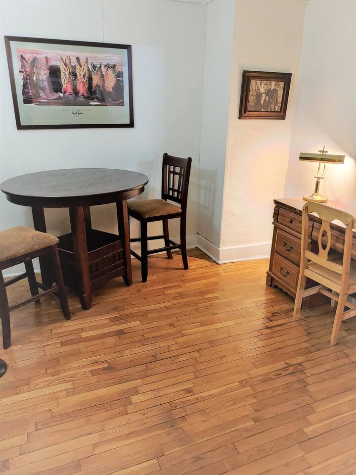 Office is  a separate room. Perfect for quiet computer  and desk  work and private conversations.