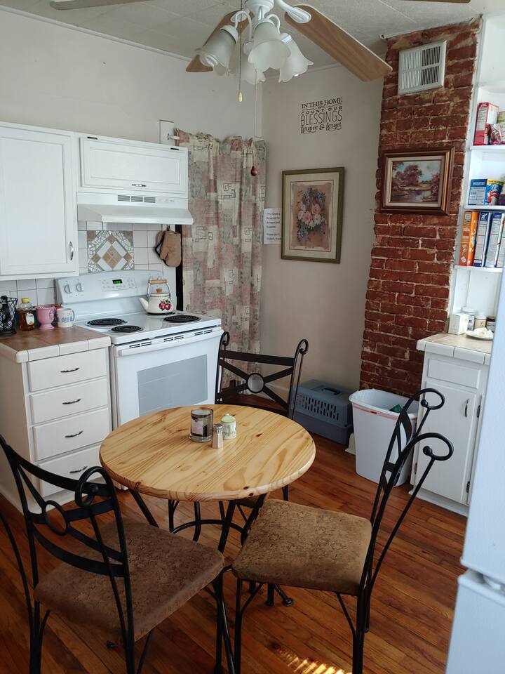 Kitchen is a great place for coffee and conversation.
