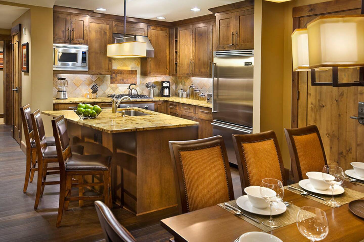 NORTHSTAR TRUCKEE, CALIFORNIA RESORT, KITCHEN AND LIVING AREA