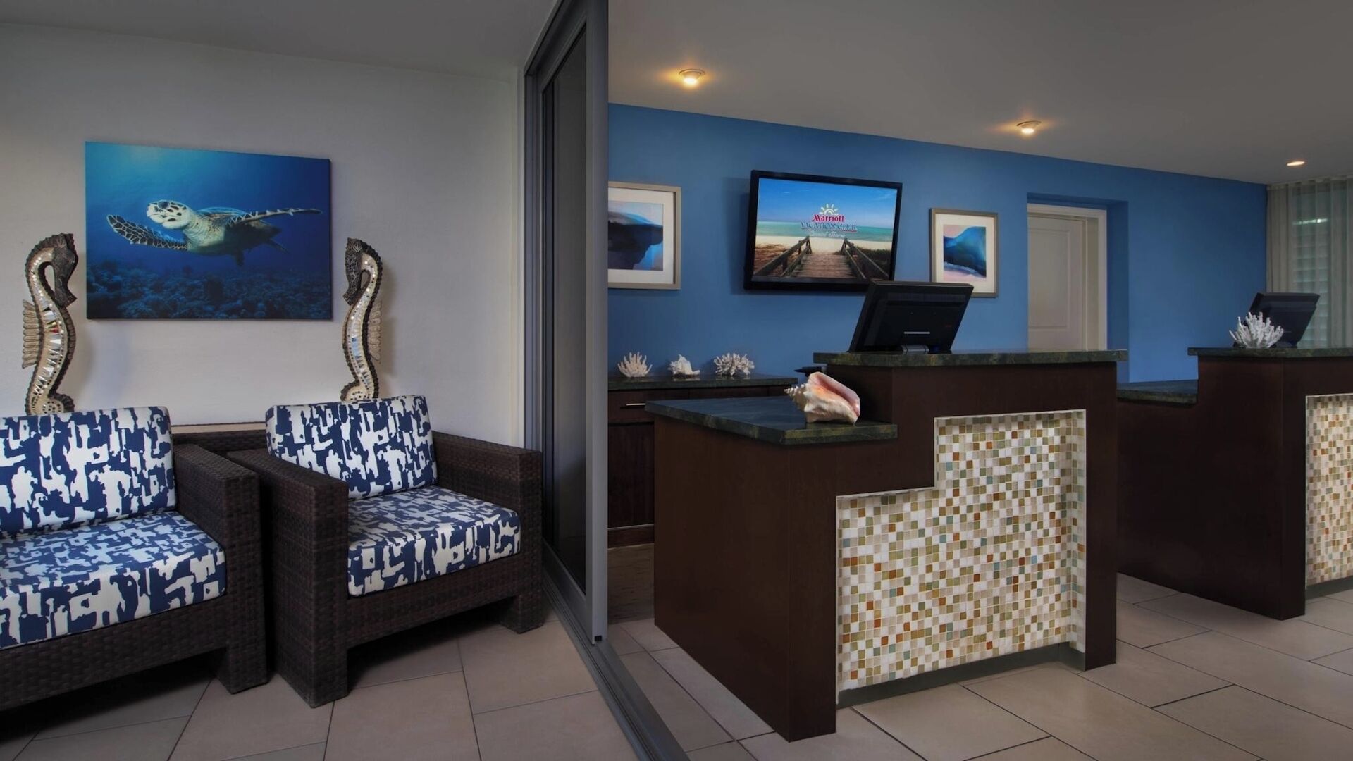 Marco Island Crystal Shores Resort Reception Desk