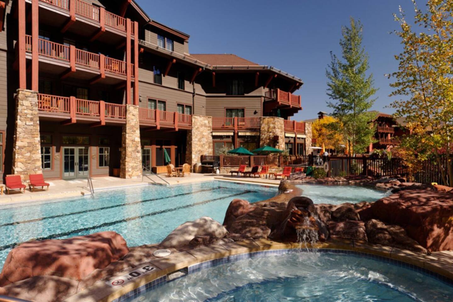 THE RITZ CARLTON RESORT-ASPEN-HIGHLANDS VILLAGE COLORADO OUTSIDE VIEW AND POOL