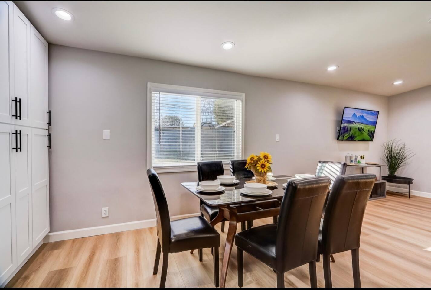 DINING TABLE, AMPLE STORAGE