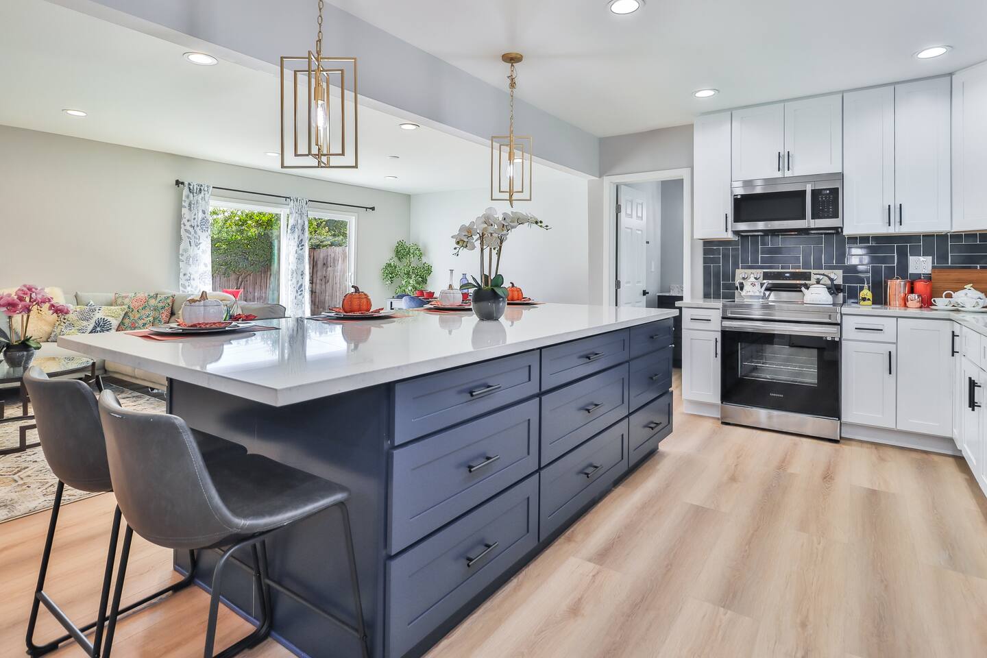 LARGE KITCHEN ISLAND, STAINLESS STEEL