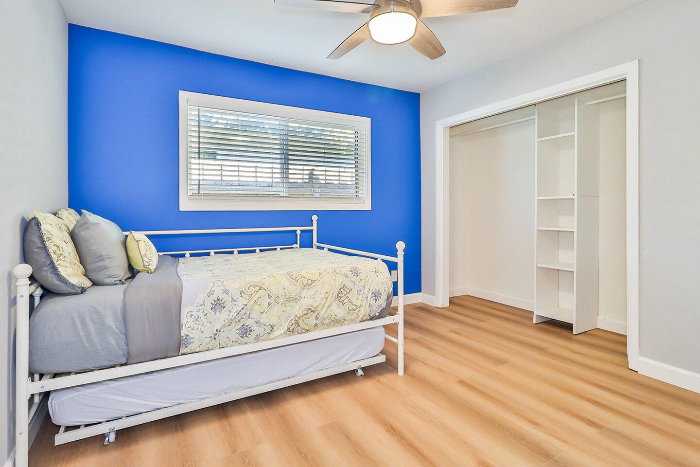 DAYBED WITH TRUNDLE, BEDROOM WITH CLOSET SPACE