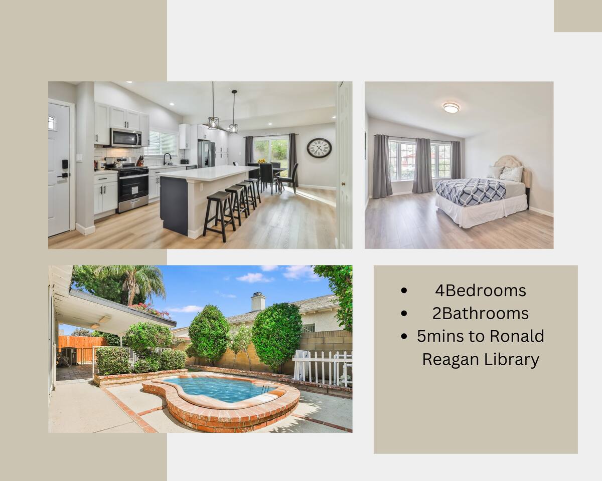 Stylish kitchen, inviting exterior, and private pool