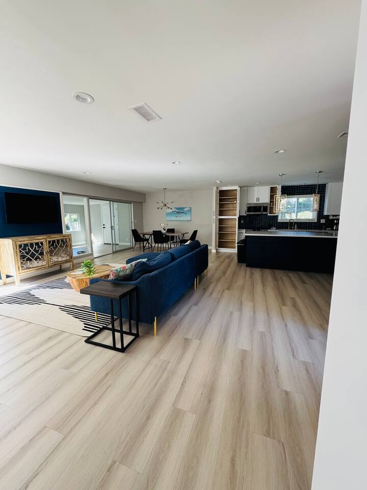 COMFORTABLE SOFA, OPEN CONCEPT LAYOUT