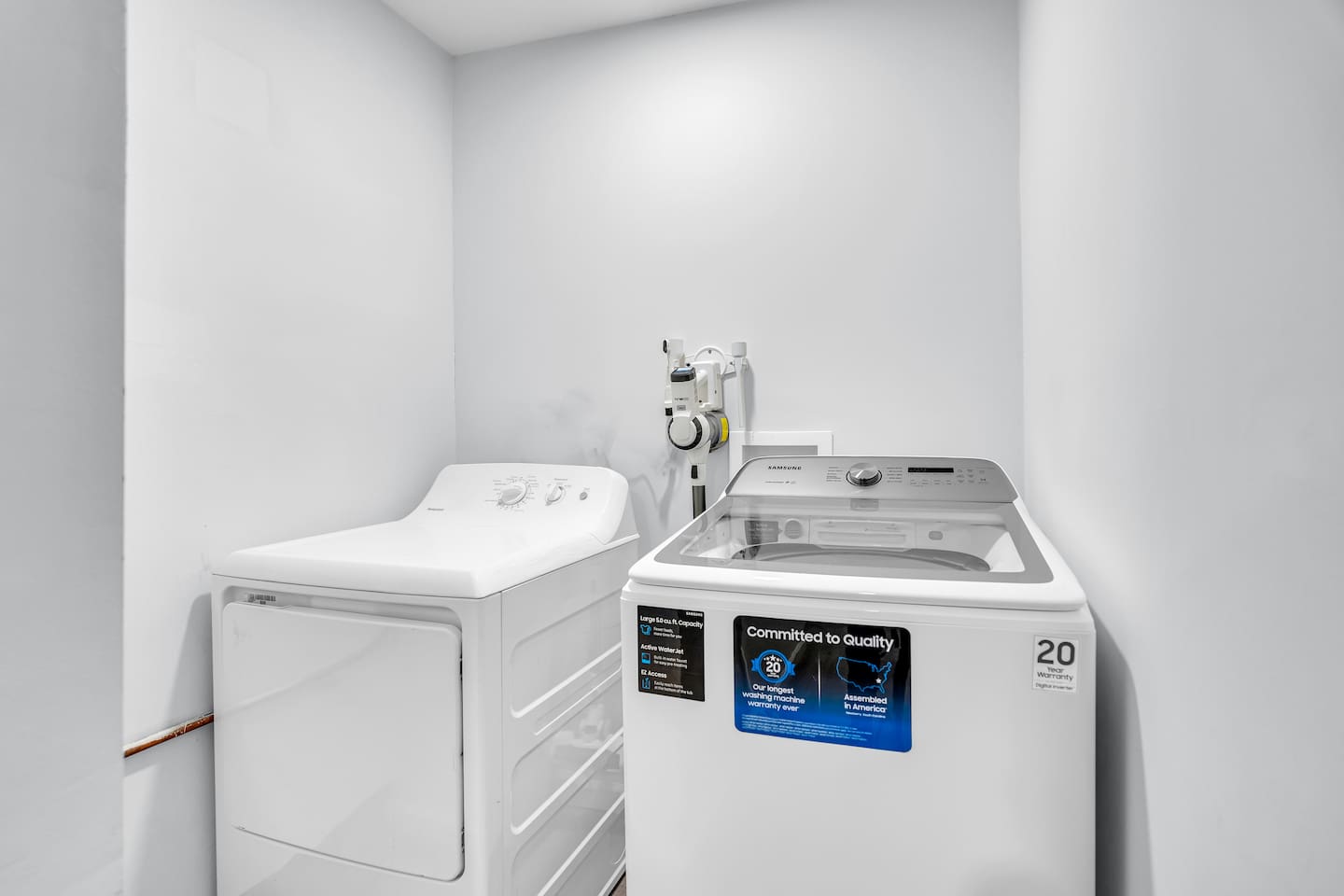 In-unit laundry with washer and dryer.