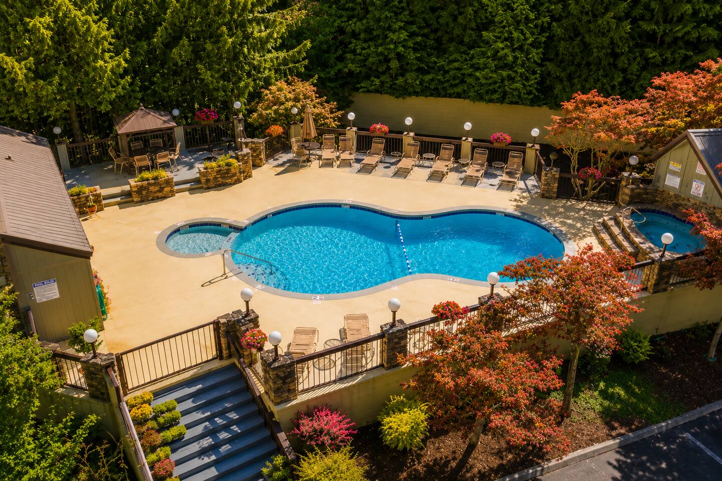 Your family will love this beautiful seasonal pool area! With a large swimming pool, kiddie pool, plenty of lounge seating, and peaceful mountain surroundings, it’s the perfect place to splash, relax, and enjoy sunny Smoky Mountain days.
