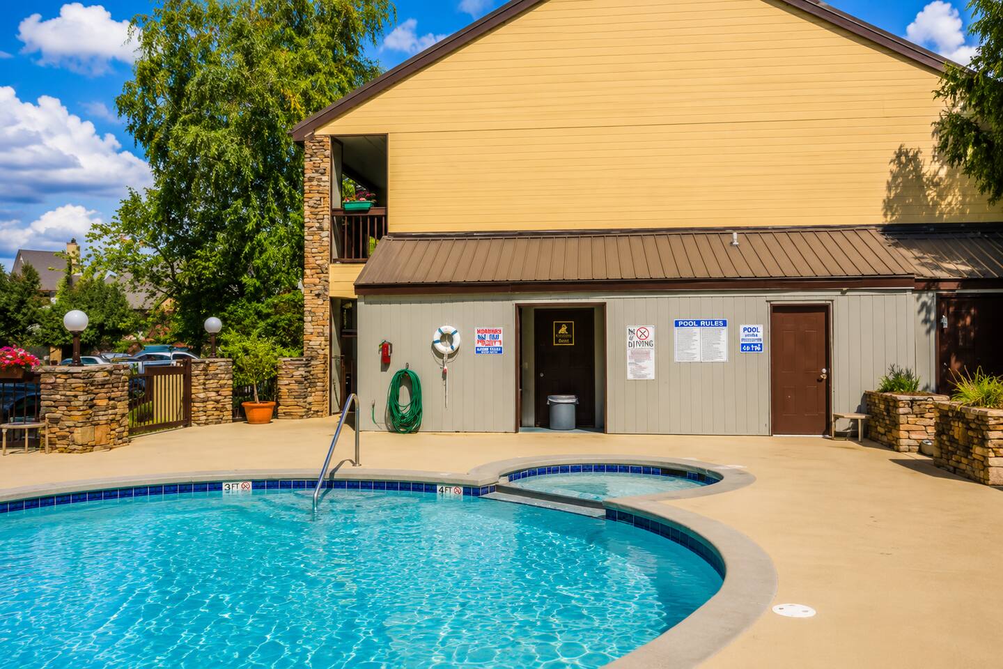 Double the fun! Families can enjoy the seasonal community pool plus a separate kiddie pool, perfect for younger guests. Spend a sunny afternoon swimming, splashing, and relaxing together without ever leaving the mountain community.